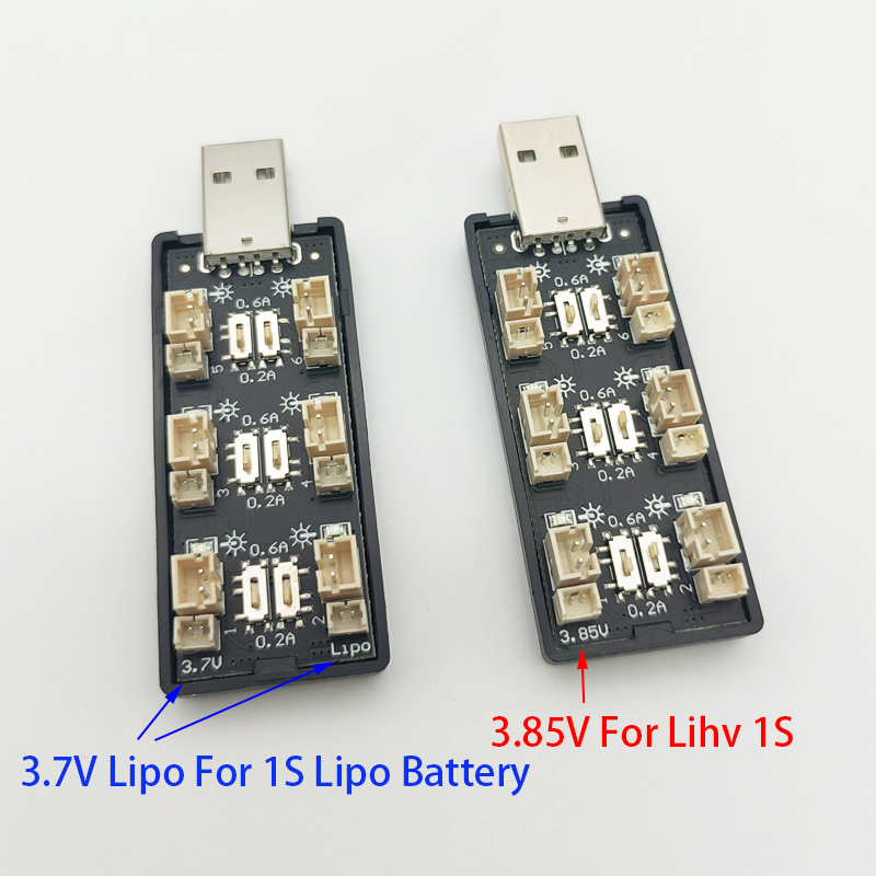 6CH USB 1S LiPo/LiHv 3.7V/4.2V - Drone Battery Connector recension och pris