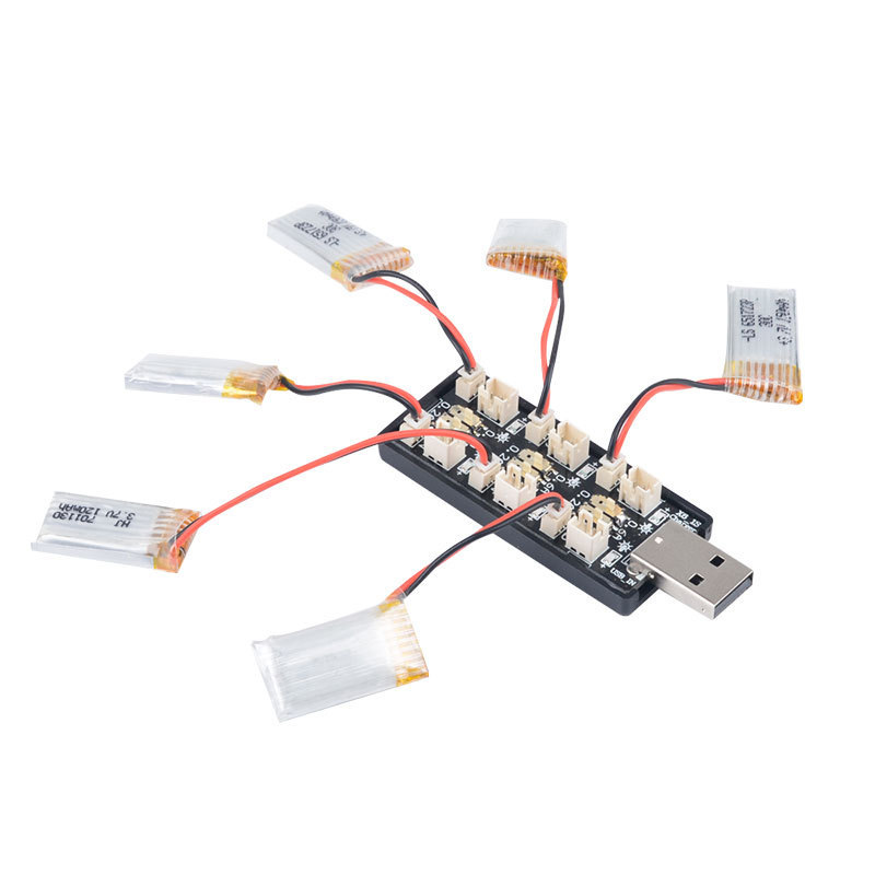 6CH USB 1S LiPo/LiHv 3.7V/4.2V - Drone Battery Connector recension och pris
