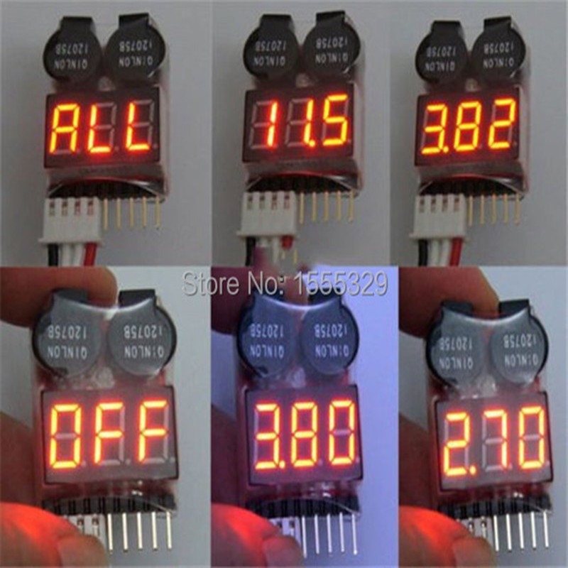 2Pcs 1S-8S LiPo Battery Voltag - Drone Battery Voltage Checker recension och pris