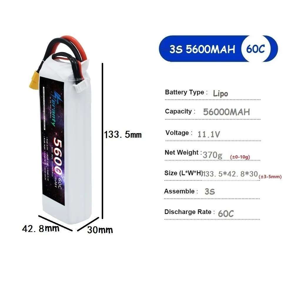 TERANTY 5600MAH 60C 2S 3S 4S 6 - Drone Battery 6S recension och pris